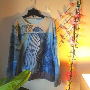 Hurry! Store Close Next Week!! Whale sweatshirt 3xl